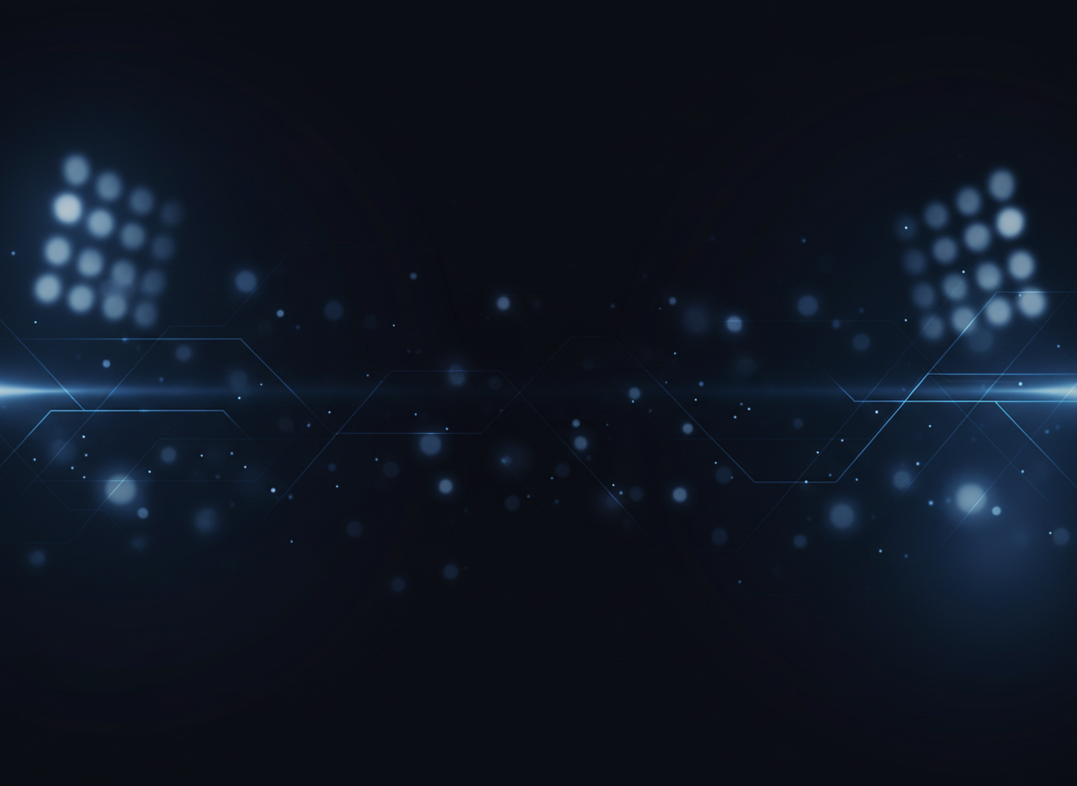 Fondo abstracto deportivo oscuro con líneas de datos azul eléctrico